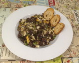 Foto del paso 16 de la receta: Revuelto de morcilla de cebolla de Ontinyent con espárragos verdes