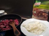Ternera rápida con cebolla