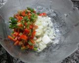 Foto del paso 3 de la receta: Rodajas de berenjenas con topping de verduritas al horno