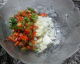 Foto del paso 3 de la receta: Rodajas de berenjenas con topping de verduritas al horno