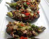 Foto del paso 5 de la receta: Berenjenas rellenas con dos jamones