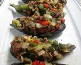 Foto del paso 5 de la receta: Berenjenas rellenas con dos jamones