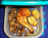 Foto del paso 7 de la receta: Pollo asado con champiñones para fiambrera