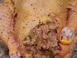 Relleno de pollo de Navidad sin pan