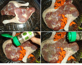 Foto del paso 1 de la receta: Pato confitado con crujiente de almendras y pipas