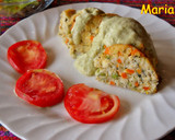Foto del paso 8 de la receta: Pastel de merluza con salsa de judías verdes y queso
