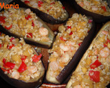 Foto del paso 8 de la receta: Berenjenas rellenas de arroz integral y gambas