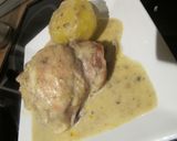 Foto del paso 7 de la receta: Pollo con salsa de champiñones y nata
