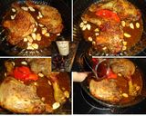 Foto del paso 5 de la receta: Muslos de pato con salsa de almendras y puré de manzana