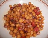 Foto del paso 4 de la receta: Garbanzos fritos con jamón y chorizo ibérico