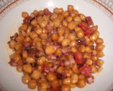 Foto del paso 4 de la receta: Garbanzos fritos con jamón y chorizo ibérico