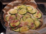 Tarta quiché de calabacín y bacon