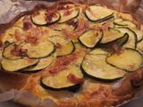Tarta quiché de calabacín y bacon