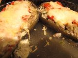 Berenjenas rellenas de carne y queso