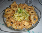 Foto del paso 5 de la receta: Pasta a la manteca con calamares a la romana