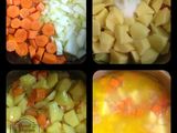 Crema de zanahoria y ajos fritos