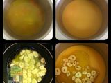 Crema de zanahoria y ajos fritos