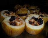 Foto del paso 5 de la receta: Manzanas asadas con arándanos y almíbar de vainilla a las especias