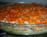 Foto del paso 5 de la receta: Pastel de papa y carne con huevos fritos al pimentón