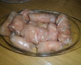 Foto del paso 2 de la receta: Rollitos rebozados de pollo, jamón y queso
