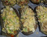 Foto del paso 6 de la receta: Berenjenas gratinadas rellenas de pollo