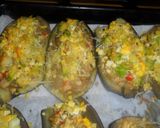 Foto del paso 7 de la receta: Berenjenas gratinadas rellenas de pollo