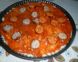 Foto del paso 5 de la receta: Pizza de arroz con chorizos y huevos