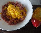 Foto del paso 1 de la receta: Albóndigas de pollo y pavo con mango