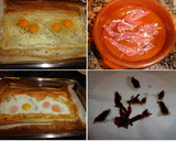 Foto del paso 6 de la receta: Banda de hojaldre con huevos y virutas de jamón