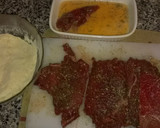 Foto del paso 1 de la receta: Milanesas de ternera con salsa napolitana
