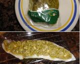 Foto del paso 1 de la receta: Tintorera al pesto con ensalada de espinacas, nueces y miel