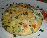 Foto del paso 6 de la receta: Frittata de tomate, cebolleta y queso de cabra