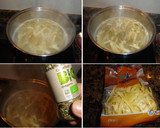 Foto del paso 1 de la receta: Tagliatelle con salchichas en tomate