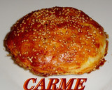 Foto del paso 7 de la receta: Empanadas de hojaldre de champiñones, langostinos y queso