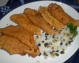 Foto del paso 5 de la receta: Marineras de merluza y ensalada de arroz con frutos secos y espe