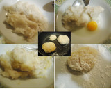 Foto del paso 3 de la receta: Mini hamburguesa de bacalao y langostinos con huevo de codorniz