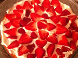 Bizcocho yogur griego de fresas