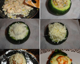 Foto del paso 6 de la receta: Calabacín redondo relleno de langostinos