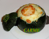 Foto del paso 8 de la receta: Calabacín redondo relleno de langostinos