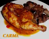 Foto del paso 5 de la receta: Picantón o pollo con salsa barbacoa