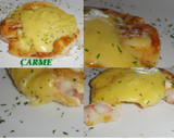 Foto del paso 5 de la receta: Tortilla de langostinos y cobertura de queso fundido