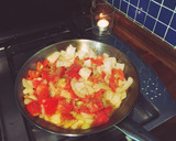 Foto del paso 3 de la receta: Kilauea de arroz basmati erupcionando dados de bonito al curry cocido en leche de coco