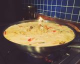 Foto del paso 6 de la receta: Kilauea de arroz basmati erupcionando dados de bonito al curry cocido en leche de coco