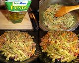 Foto del paso 5 de la receta: Espirales con salchichas y salsa pesto