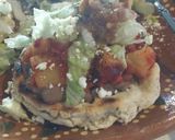A picture of step 8 of Sopes with Chorizo and Potato.