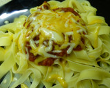 Foto del paso 5 de la receta: Tagliatelle con boloñesa y 4 quesos