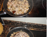 Foto del paso 2 de la receta: Arroz con gambas, setas y cuatro quesos