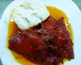 Foto del paso 1 de la receta: Pelotitas de bacalao y pimientos con y sin semillas de sémola