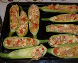 Foto del paso 3 de la receta: Calabacines rellenos de jamón y queso