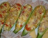 Foto del paso 5 de la receta: Calabacines rellenos de jamón y queso